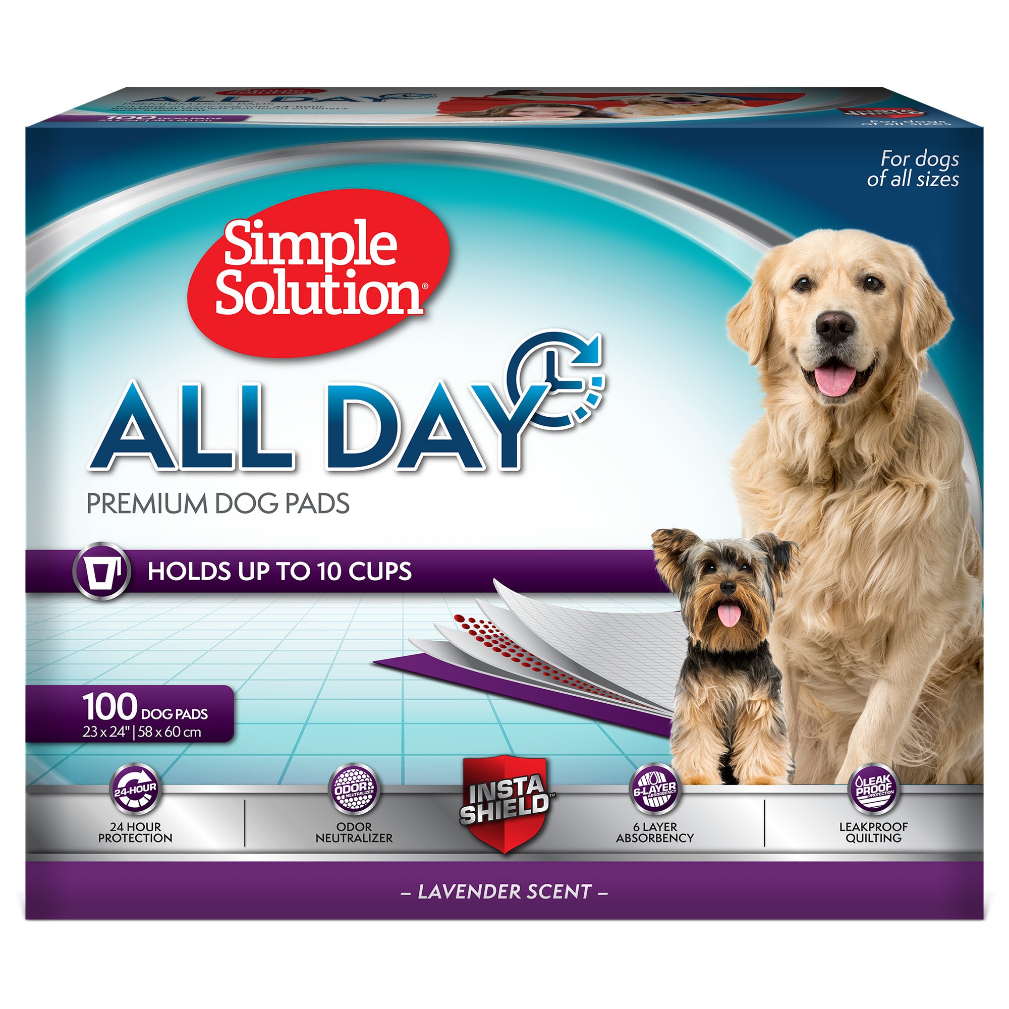 Simple Solution Disposable Pads All Day tappetini lavanda 50 pezzi