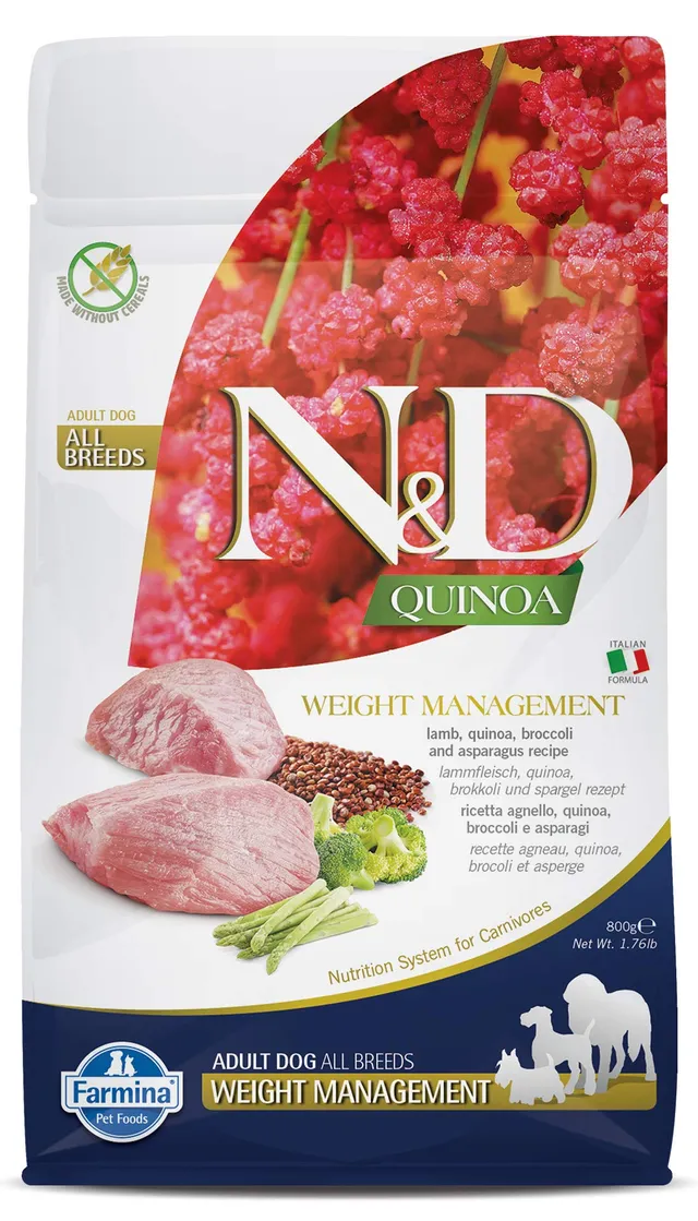 Farmina N&D Quinoa Weight Management agnello cibo secco 800 g
