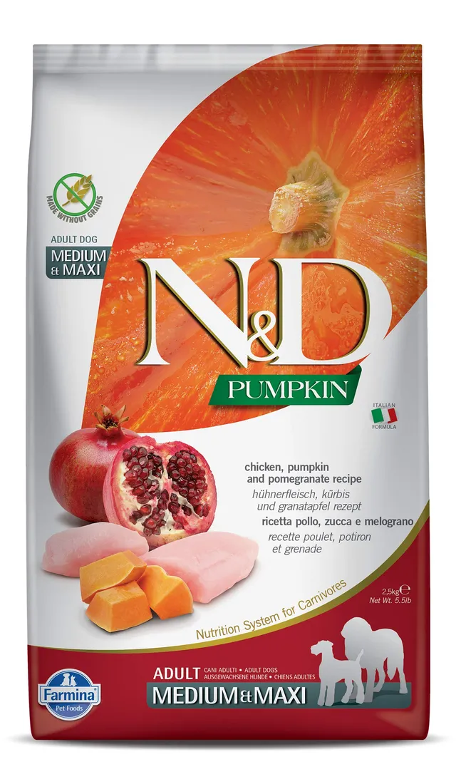 Farmina N&D Pumpkin pollo crocchette cane adult 2,5 kg medium maxi