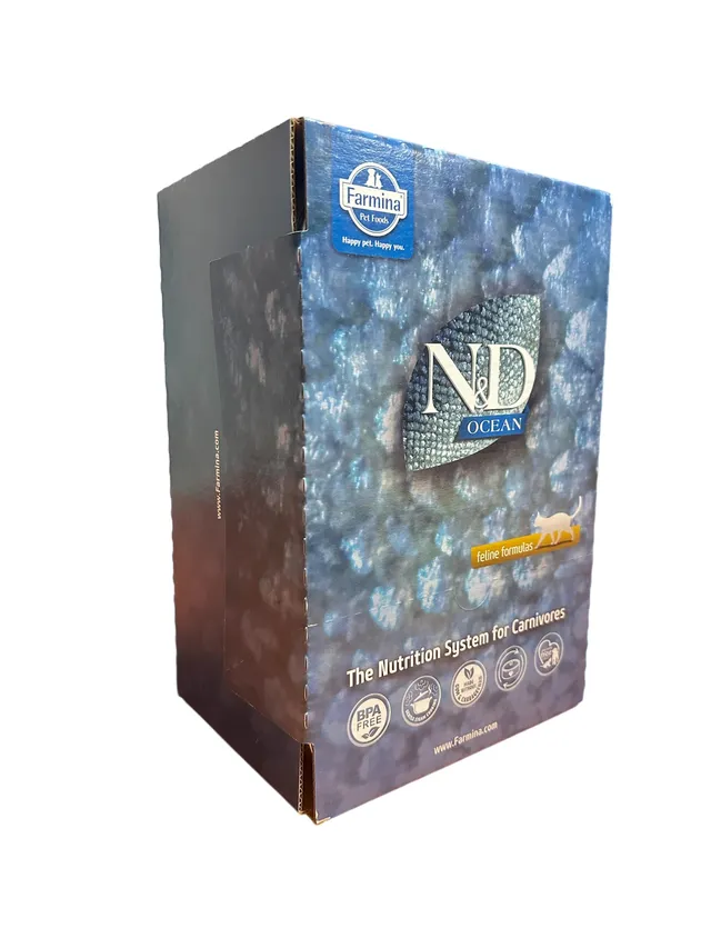 Farmina N&D Ocean Tonno Merluzzo Gamberetto Cibo Umido Gatto Kitten 24x70g