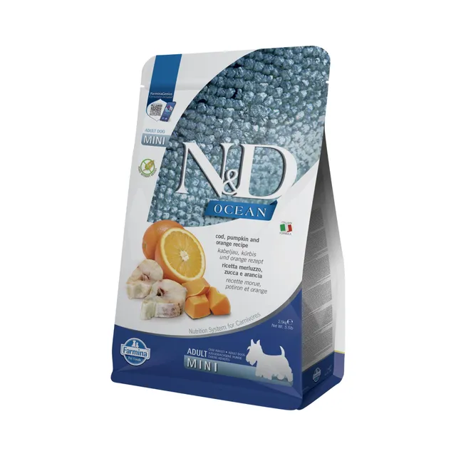 Farmina N&D Ocean merluzzo cane mini 2,5 kg zucca arancia