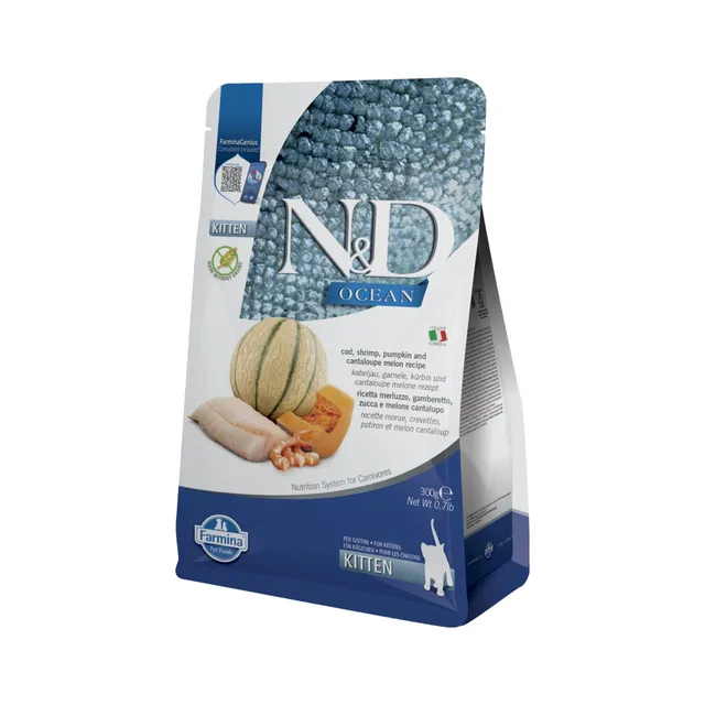 Farmina N&D Ocean Merluzzo Crocchette Gattino 300 g