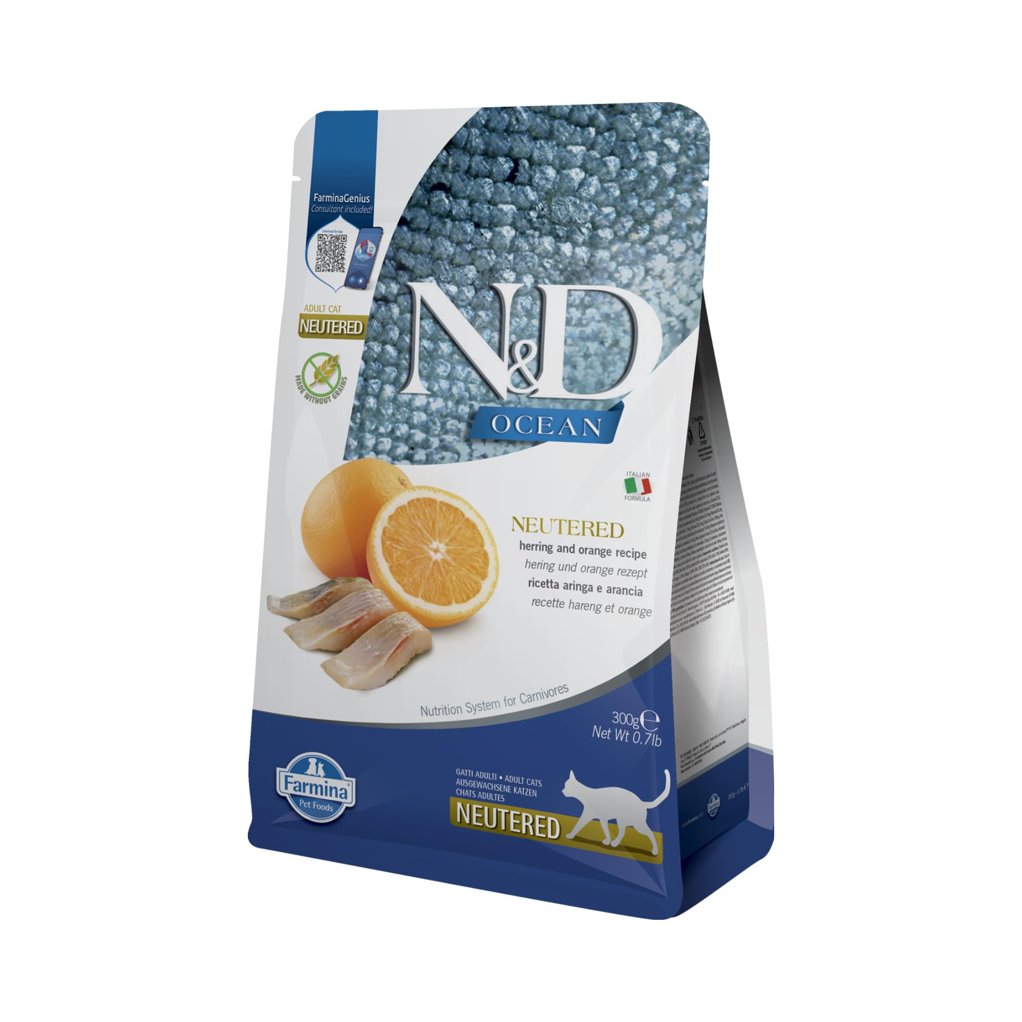 Farmina N&D Ocean Aringa Arancia Gatto Sterilizzato 300g