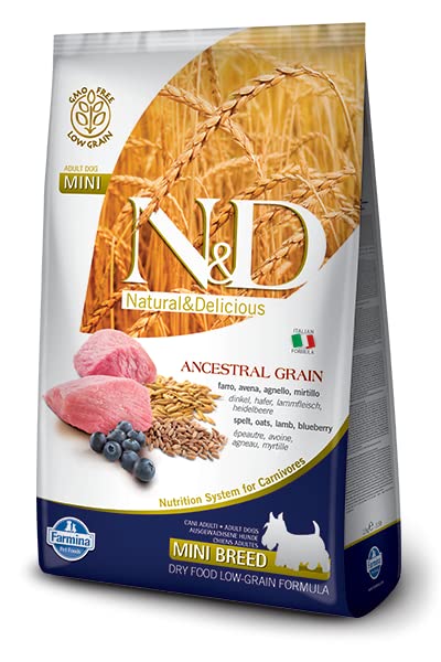 Farmina N&D Ancestral Grain Agnello Crocchette Cane Adult Mini 7kg