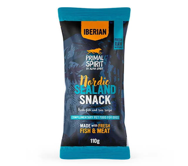Primal Spirit Iberian Nordic Sealand snack cani 110g al pesce