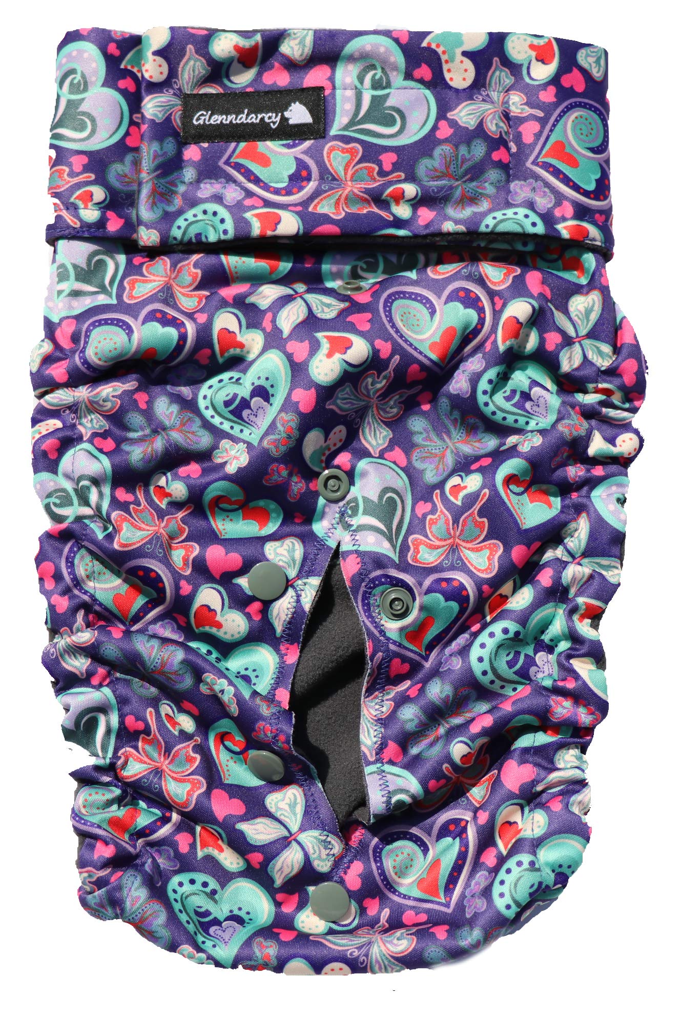 Glenndarcy Flexi-Pants Pannolino Cane Regolabile Farfalle L-XXL 2 Assorbenti