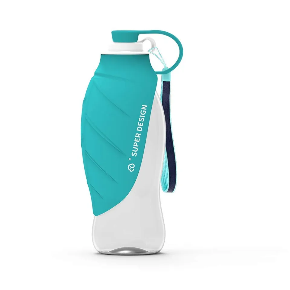 Bepetmia Borraccia viaggio cane blu silicone 580ml