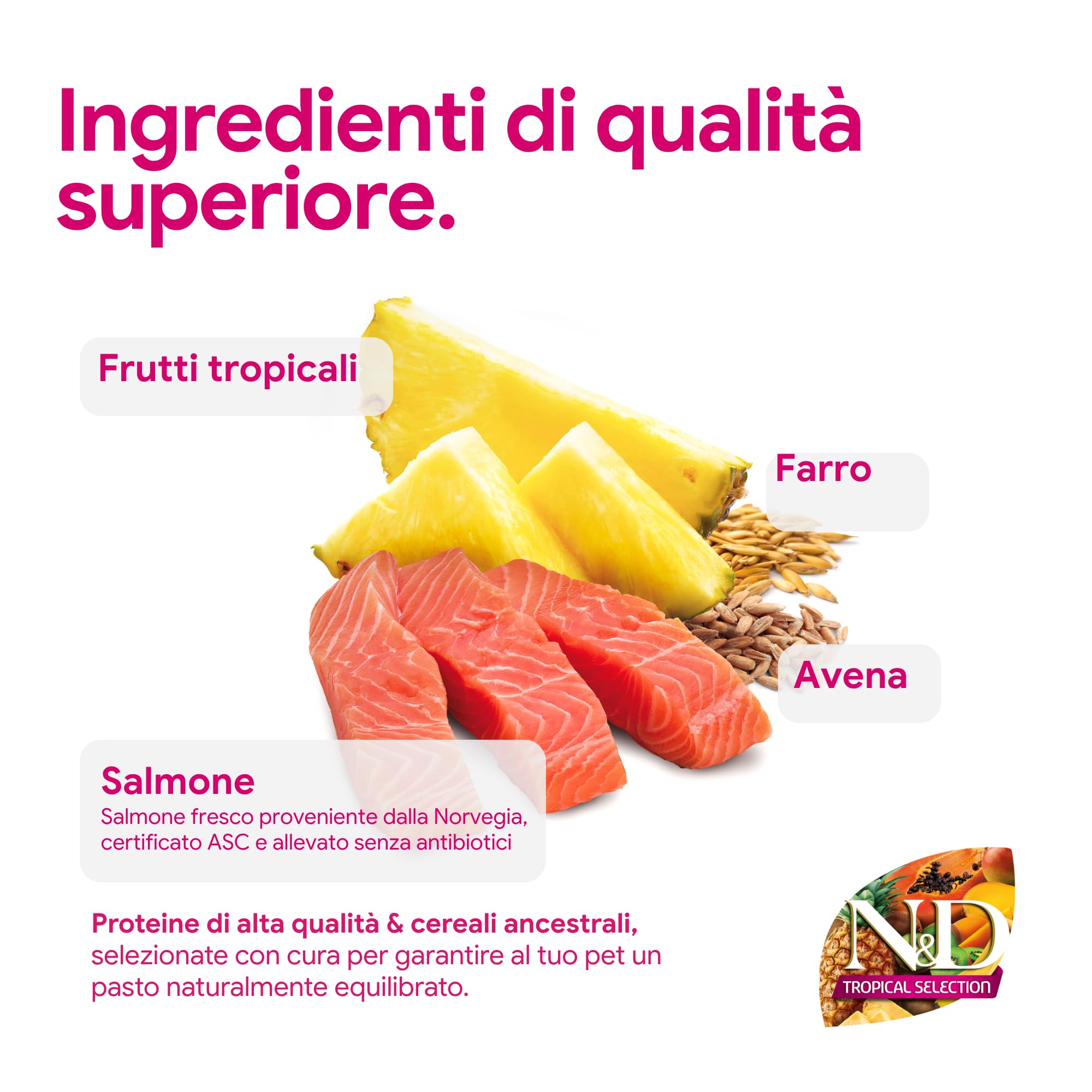 Farmina N&D Tropical Salmone Crocchette Cani Adult Mini 5 kg