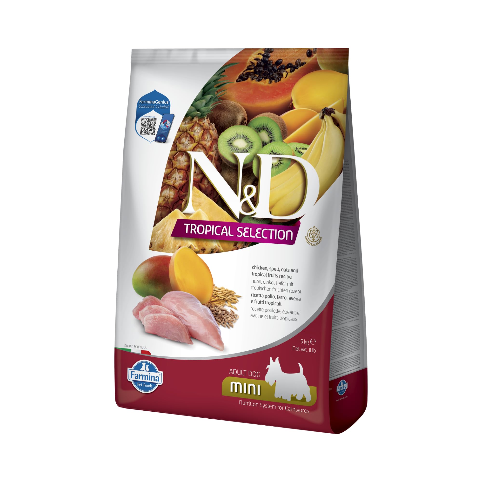 Farmina N&D Tropical pollo mini cibo cane 5 kg