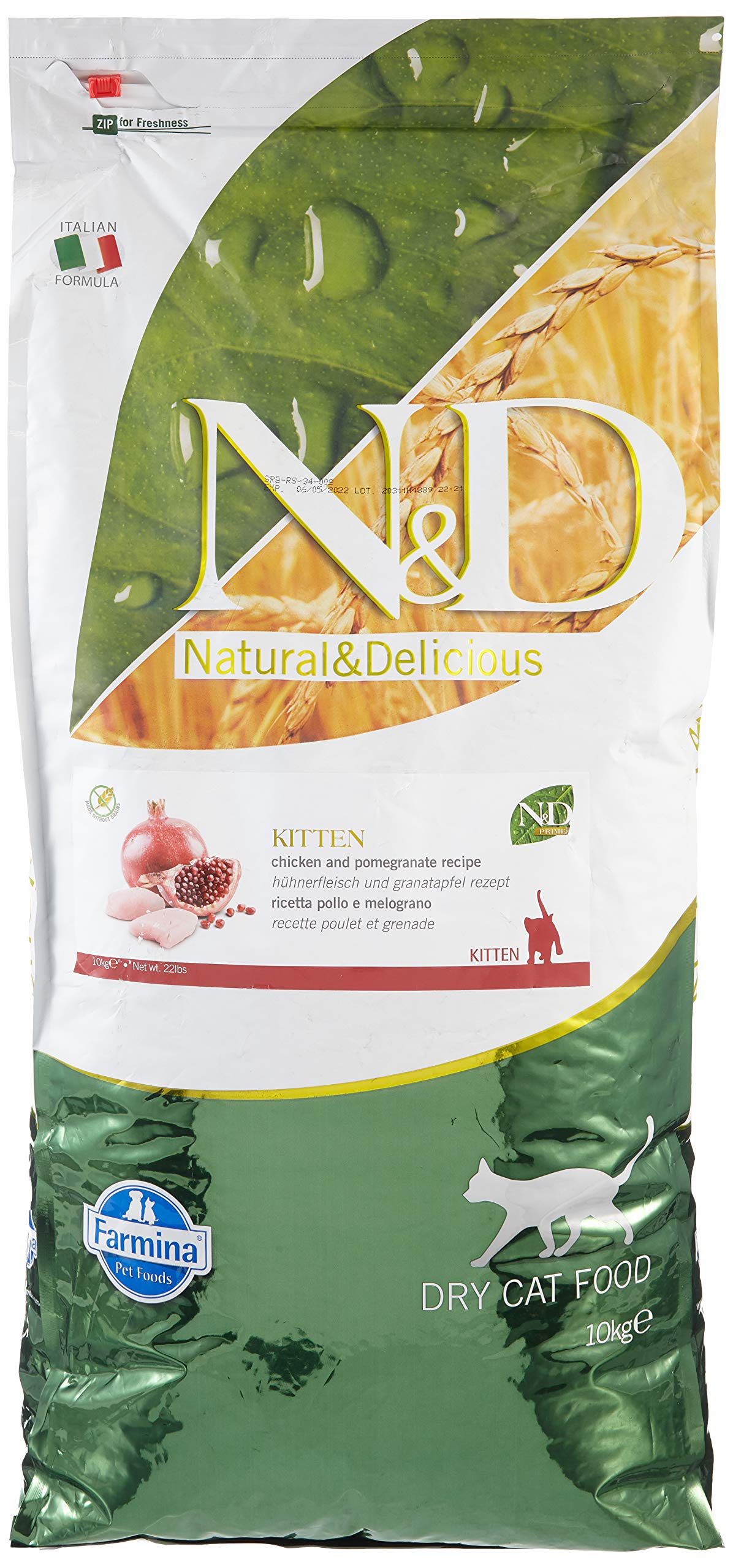 Farmina N&D Prime Pollo Melograno Crocchette Gattino 10kg