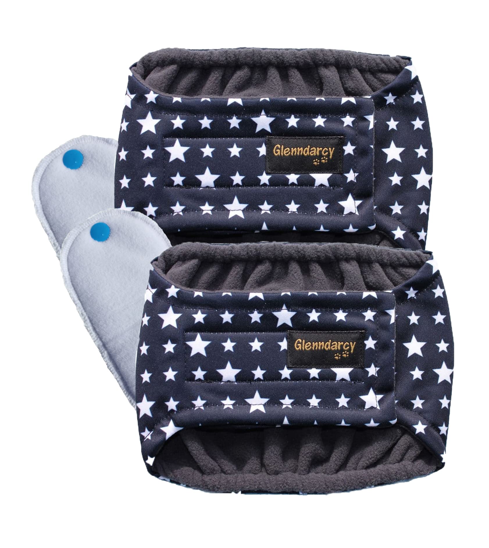 Glenndarcy Dog Belly Bands fascia M Long stelle blu