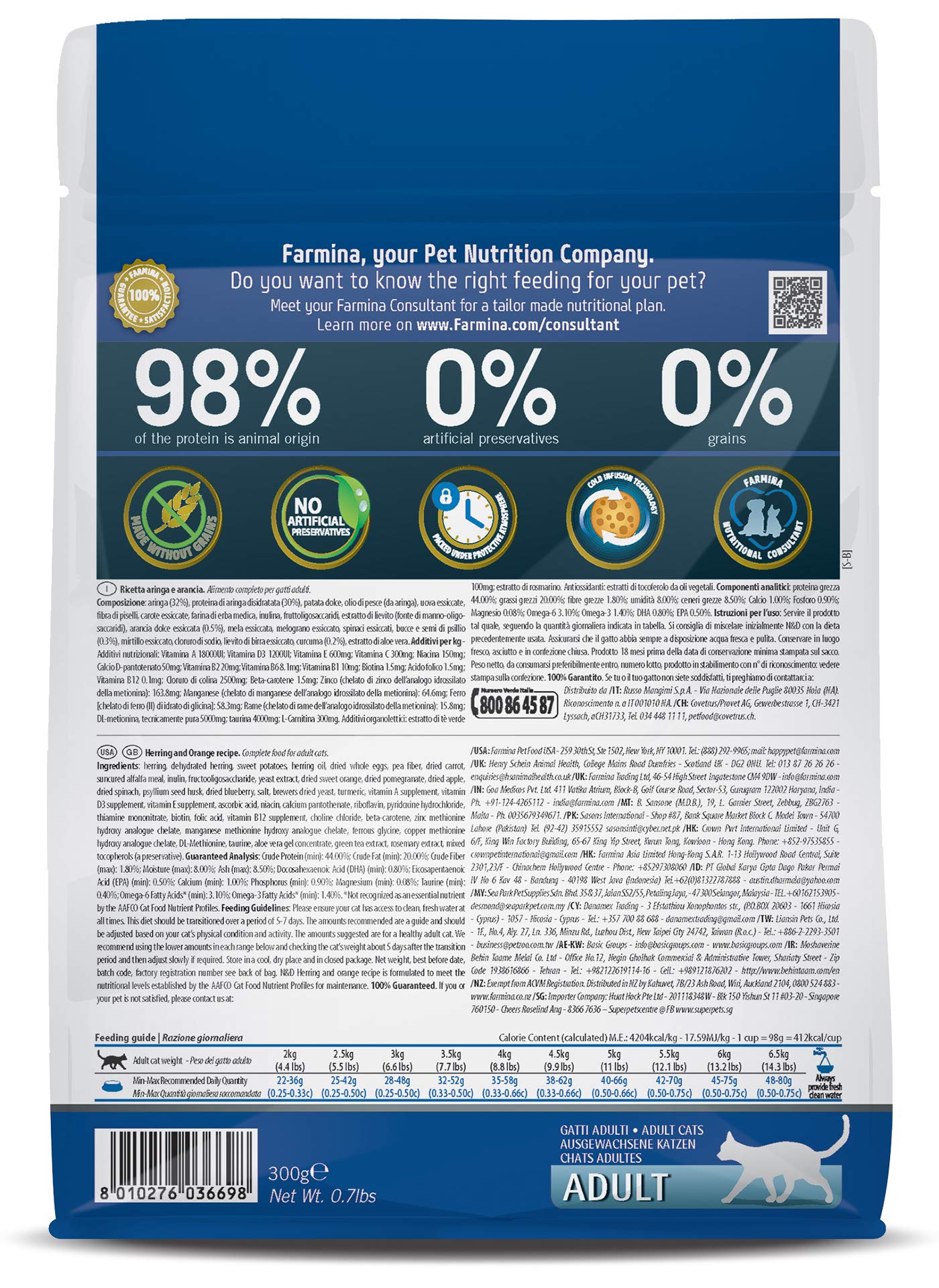 Farmina N&D Prime pesce gatto adult 1,5 kg arancia grainfree