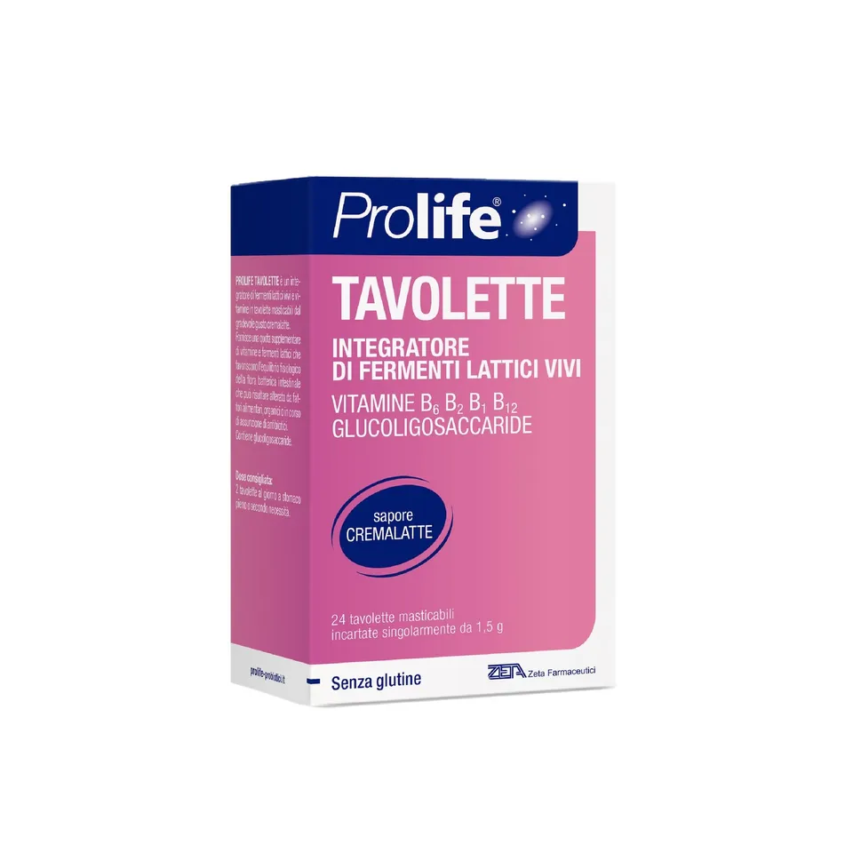 Prolife Tavolette Probiotici Bambini Cremalatte 24 Tavolette