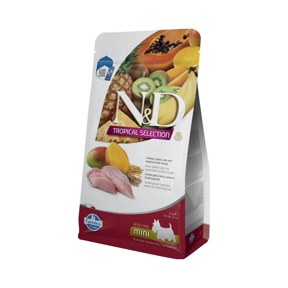 Farmina N&D Tropical Pollo Adult Mini 1,5 kg frutti tropicali