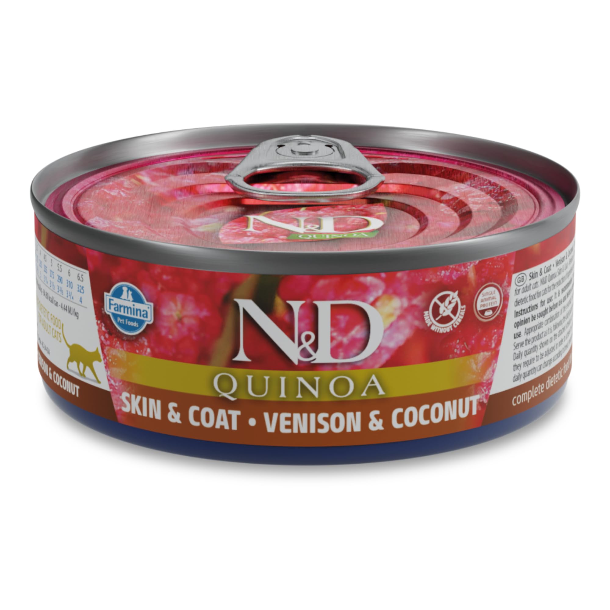 Farmina N&D Quinoa Skin&Coat cibo umido gatto cervo 80 g