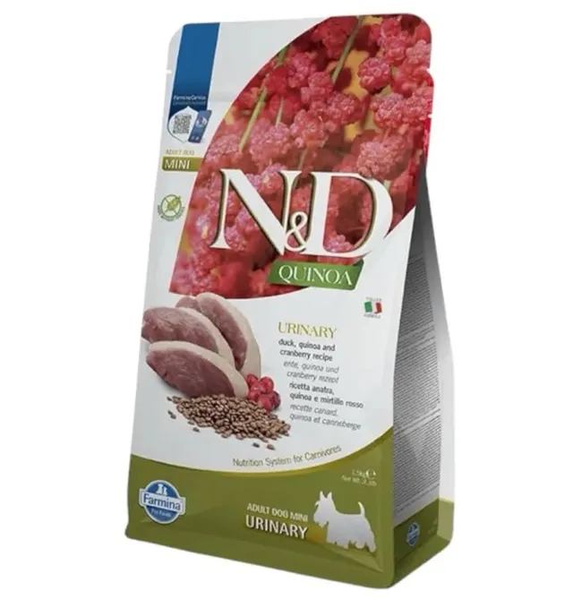 Farmina N&D Quinoa Urinary Mini crocchette cane anatra 5kg