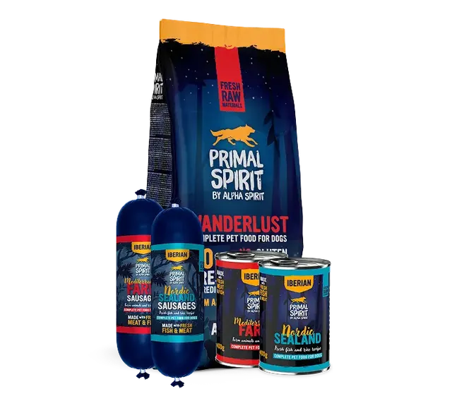 Primal Spirit Wanderlust pack cani secco+umido dieta mista