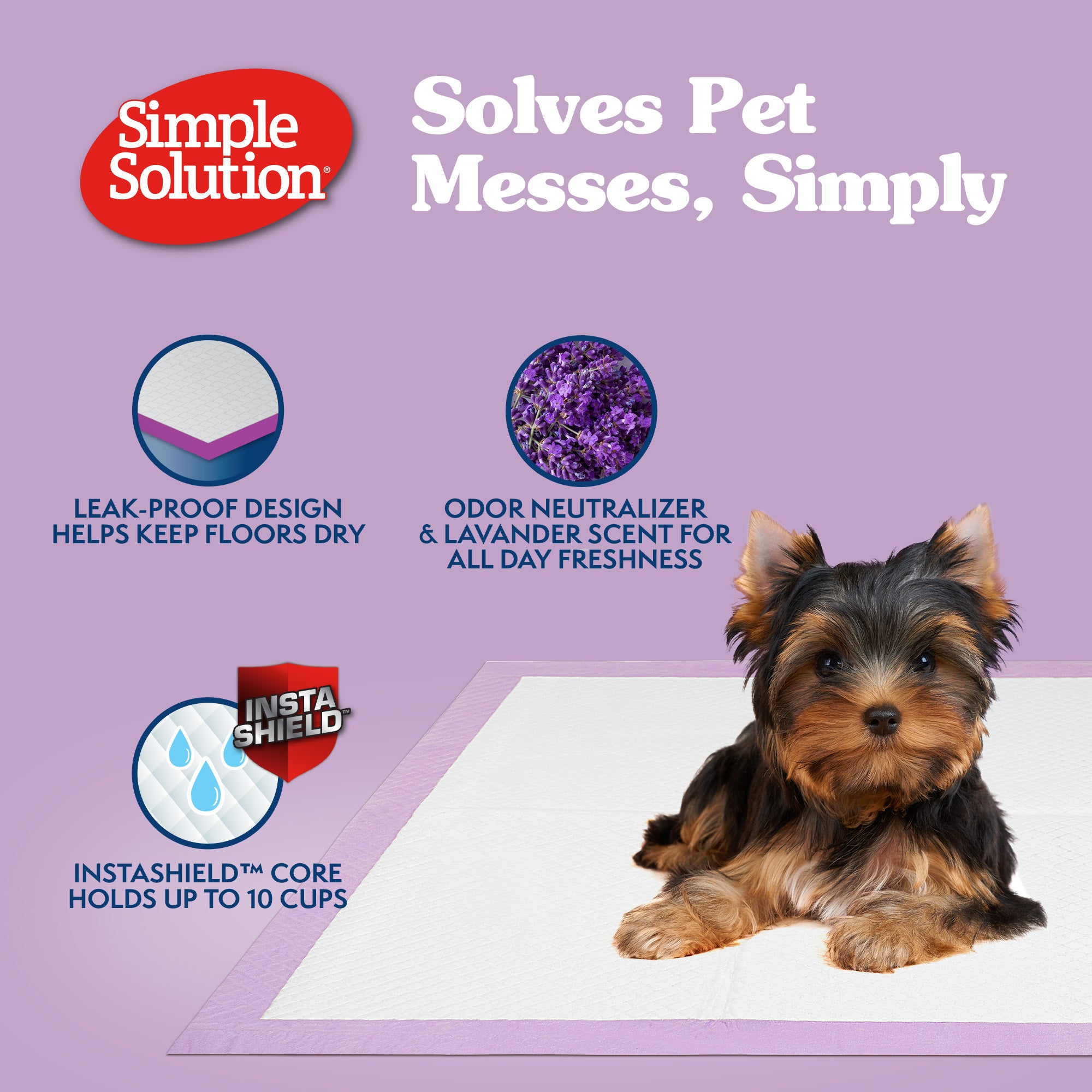Simple Solution Disposable Pads All Day tappetini lavanda 50 pezzi