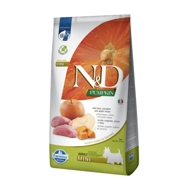 Farmina N&D Pumpkin cinghiale cane mini 7 kg mela zucca