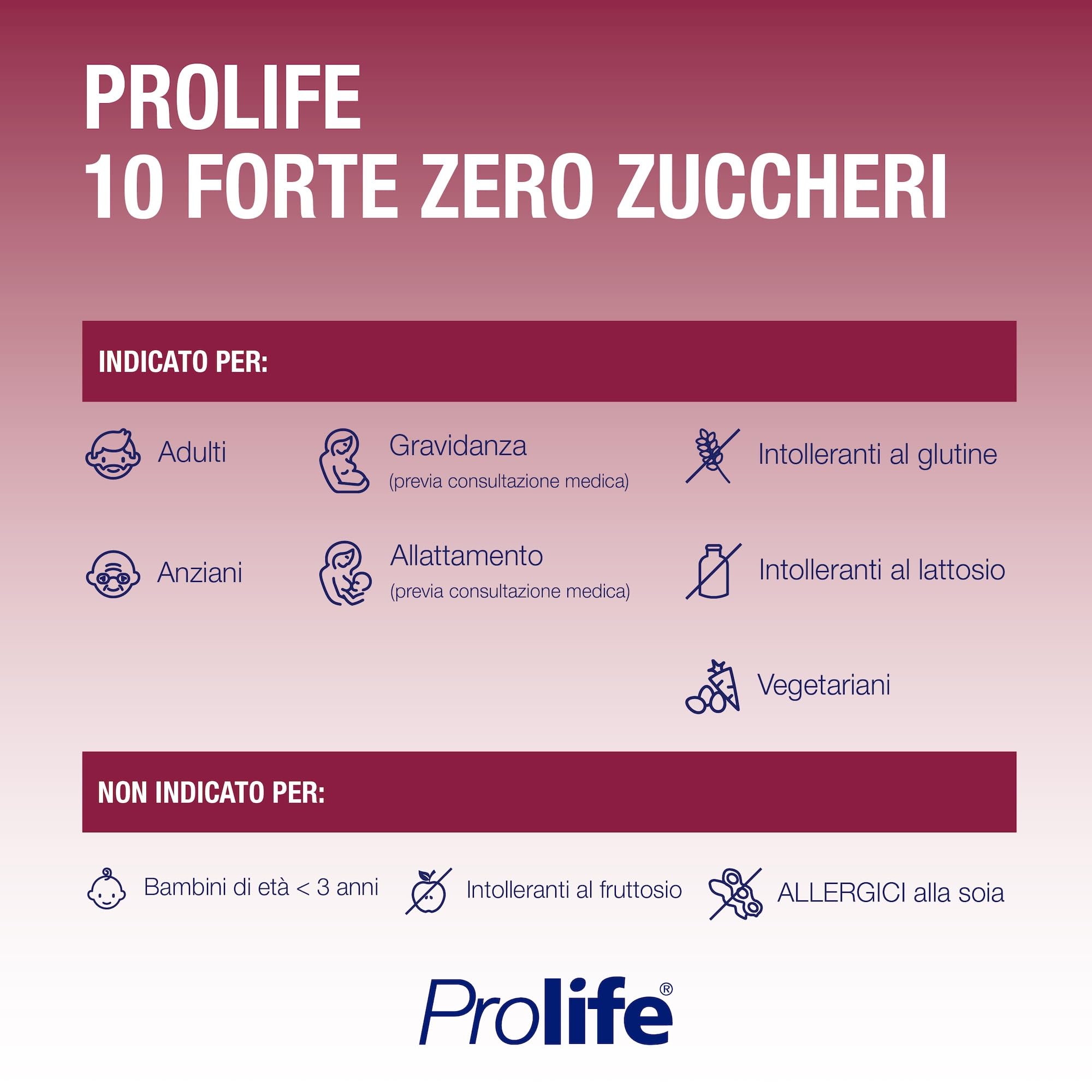 Prolife 10 Forte senza zucchero fermenti lattici 80 ml