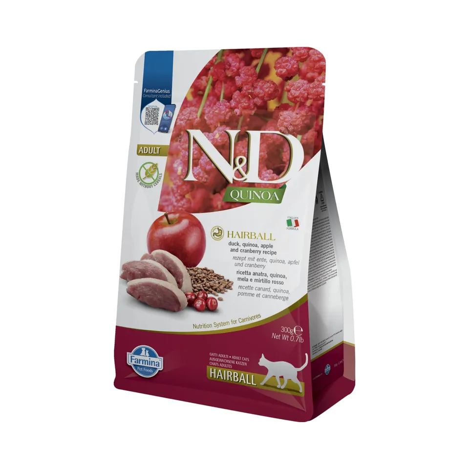 Farmina N&D Quinoa Hairball cibo gatti anti boli di pelo 300 g