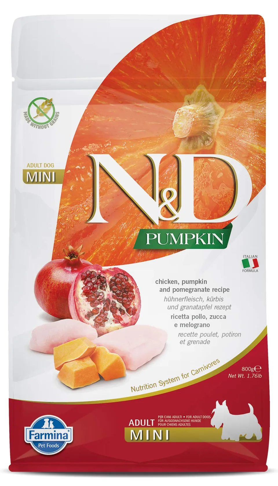 Farmina N&D Pumpkin Pollo Crocchette Cane Adult Mini 800g