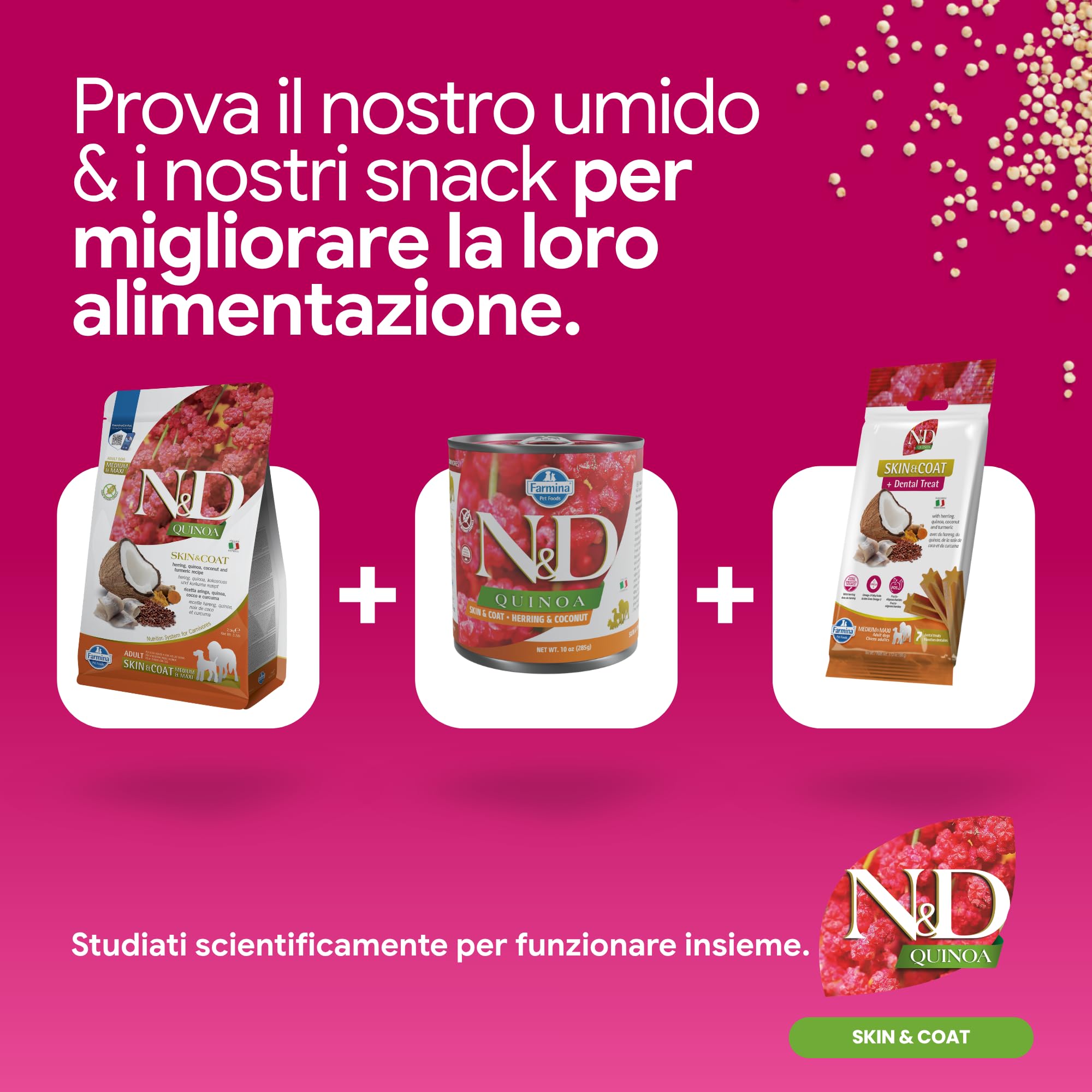 Farmina N&D Quinoa Aringa Cocco e Curcuma Crocchette 7 kg