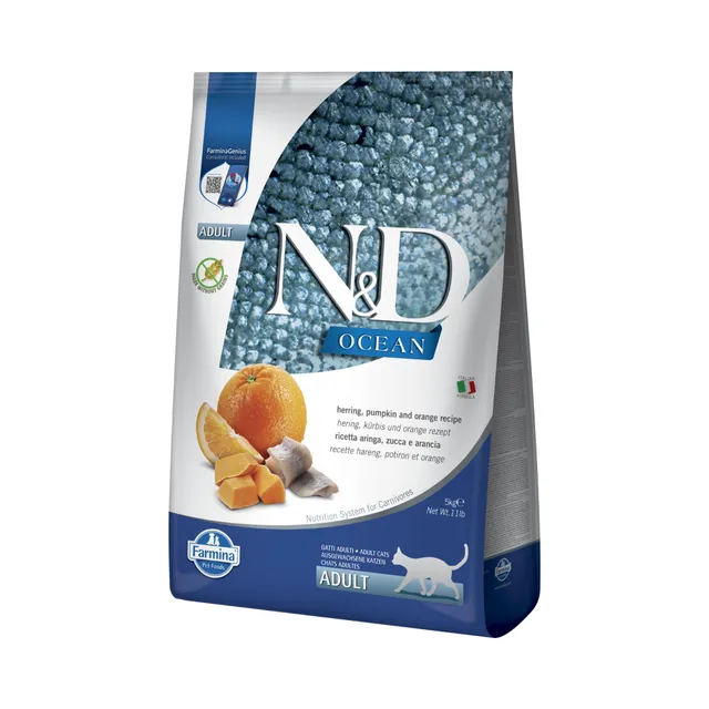 Farmina N&D Ocean Aringa Crocchette Gatto Adult 5kg
