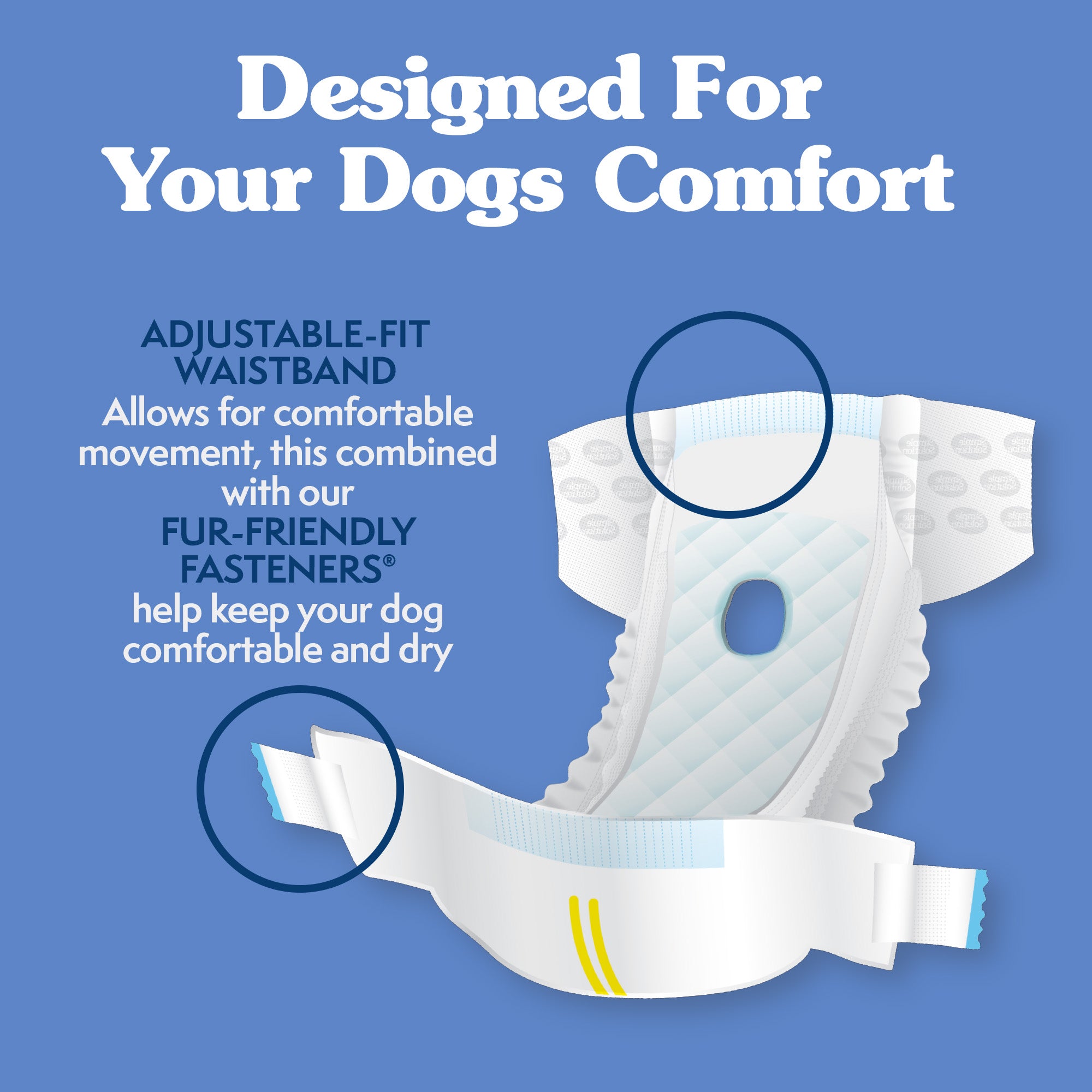 Simple Solution Diapers Wraps pannolino femmina cane con foro coda