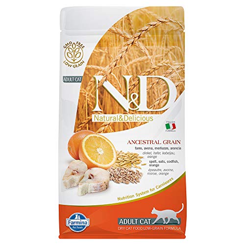 Farmina N&D Ancestral Grain Merluzzo Arancia crocchette gatto 1,5 kg