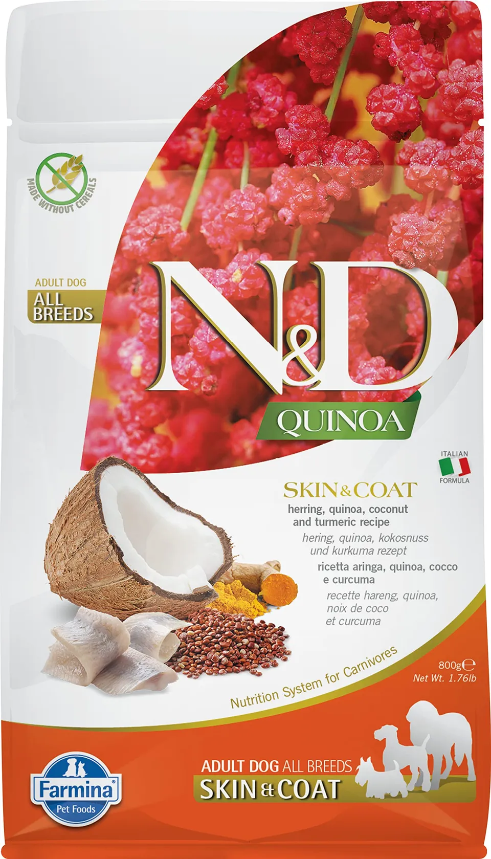 Farmina N&D Quinoa Aringa Cocco Crocchette Mini 800 g