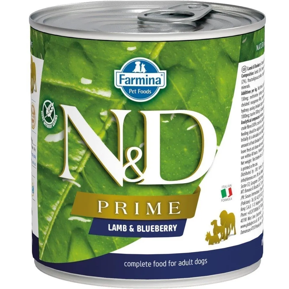 N&D Prime Agnello Mirtillo umido cane 6x285g