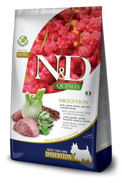 Farmina N&D Quinoa Digestion Agnello Crocchette Cane Mini 7 kg