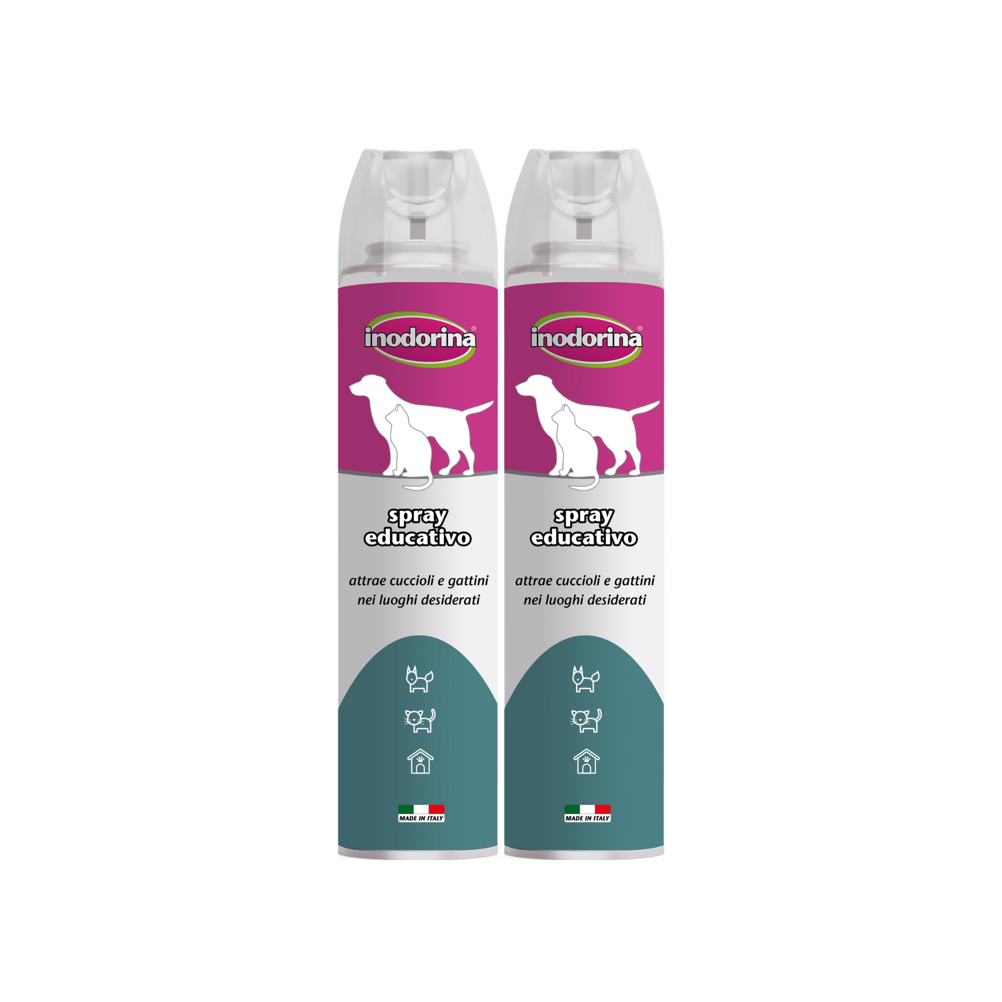 Inodorina Casa Spray Attrattivo Educativo Cuccioli Gattini 2x300ml