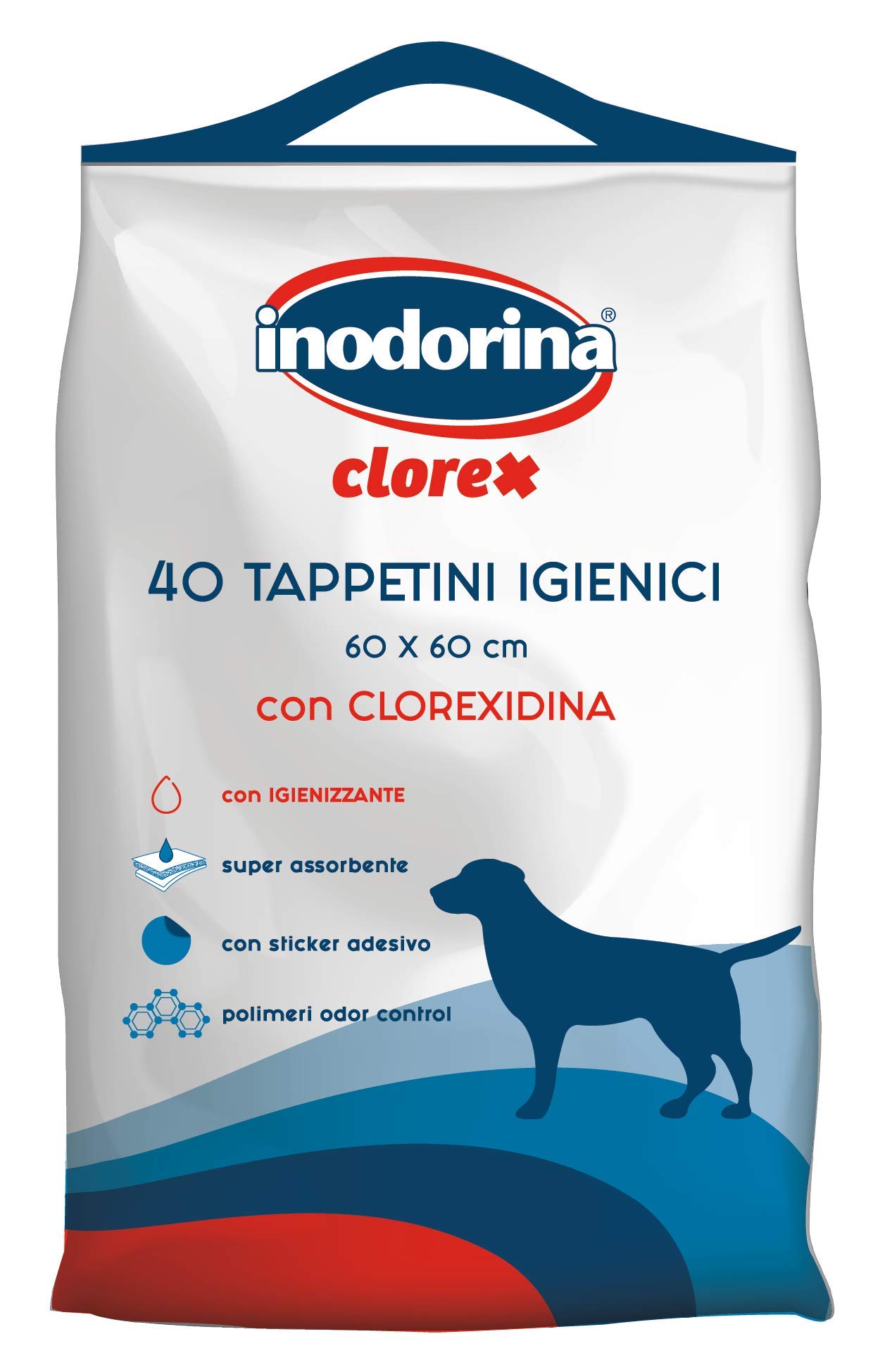 Inodorina Clorex tappetini igienici cane 60x90 40 pezzi