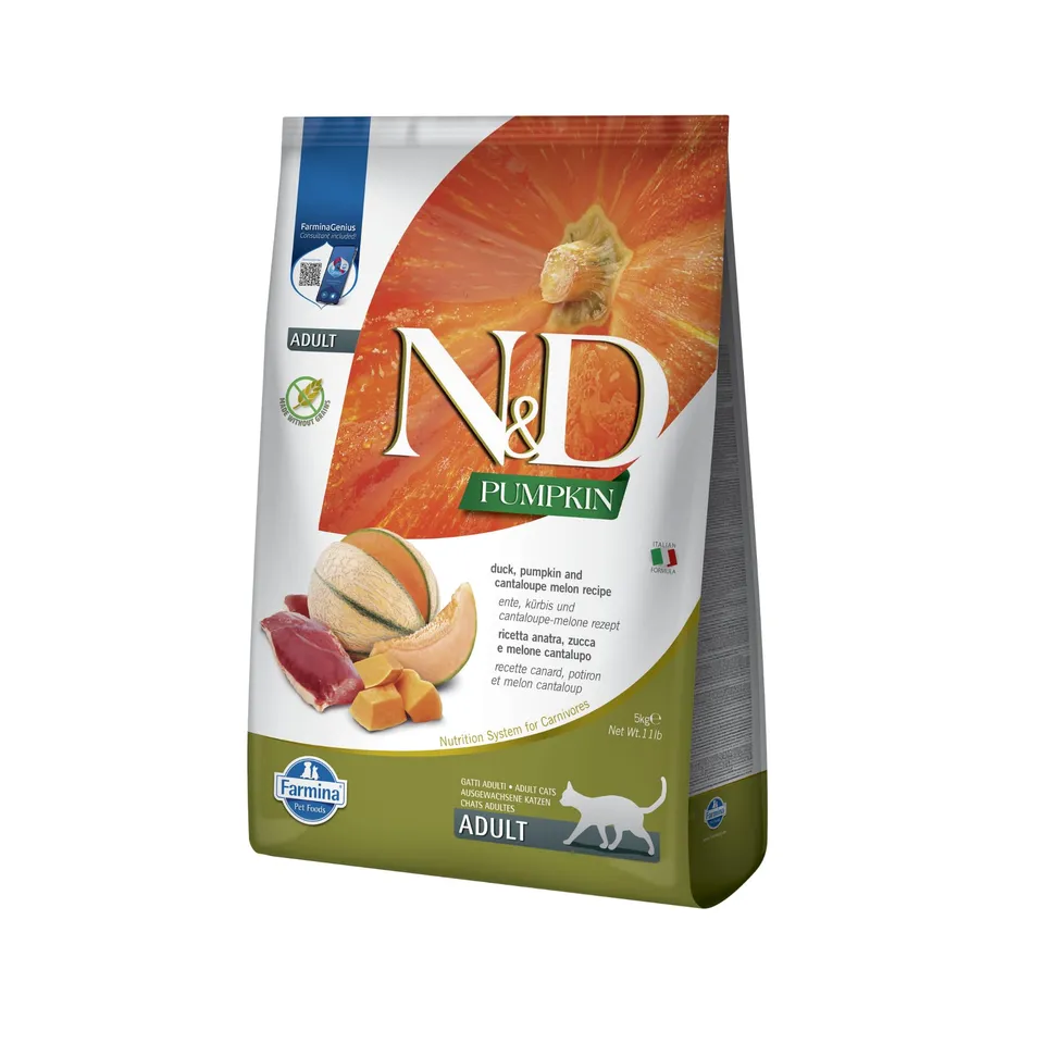 Farmina N&D Pumpkin Anatra crocchette gatto 5 kg zucca
