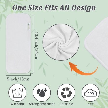 Wegreeco Baby Diapers Inserti Bambù Pannolini Lavabili 12pz