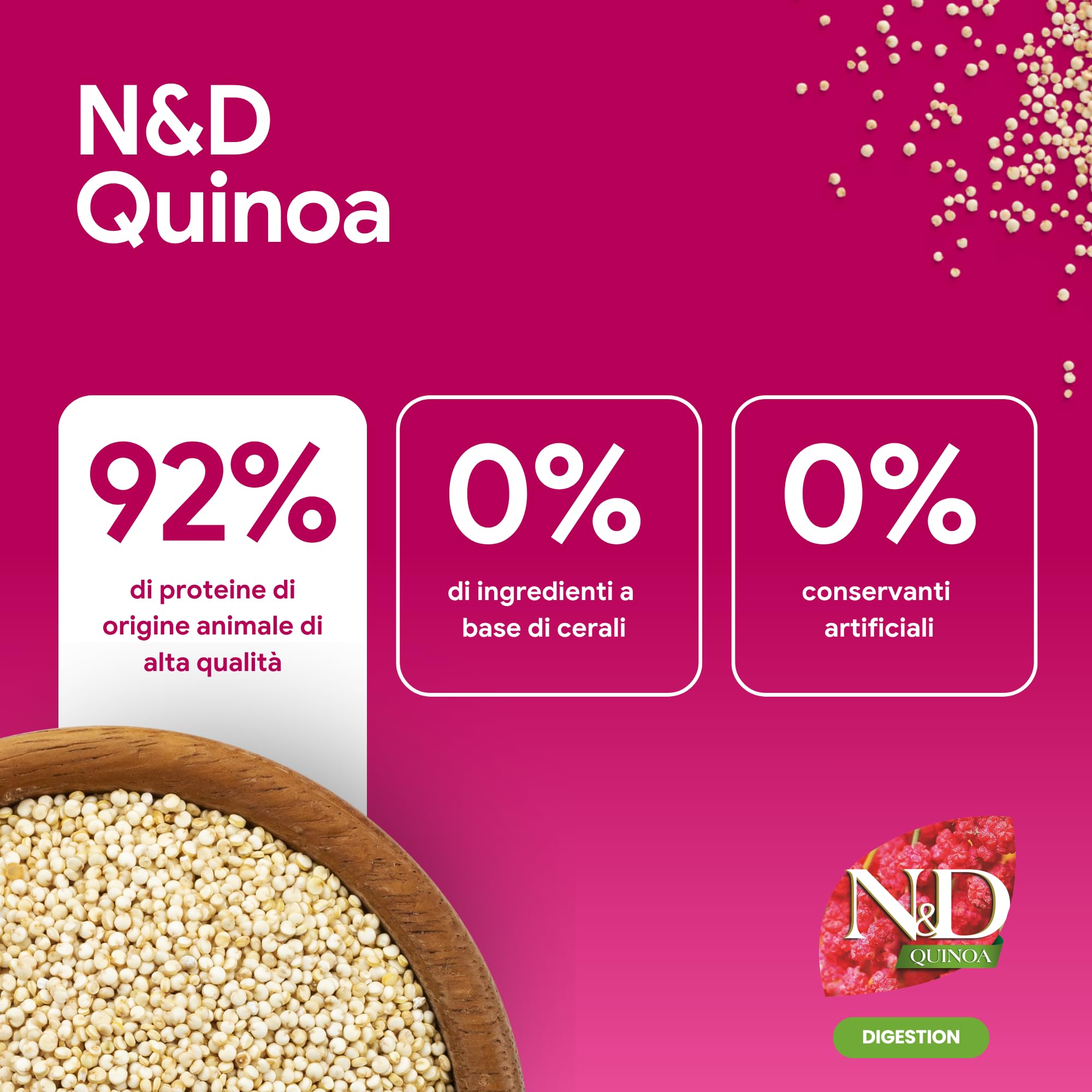 Farmina N&D Quinoa Digestion Crocchette Cane Agnello 2,5kg
