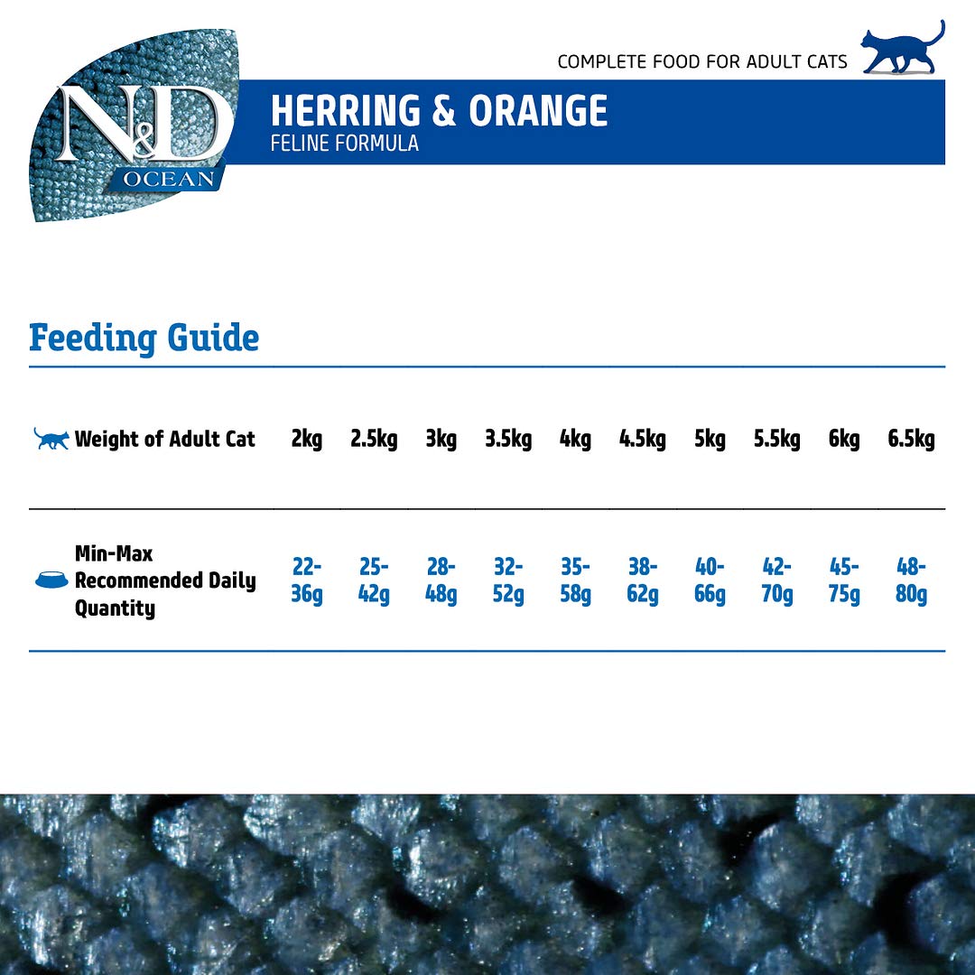 Farmina N&D Ocean Pesce Arancia crocchette gatto Adult 300g