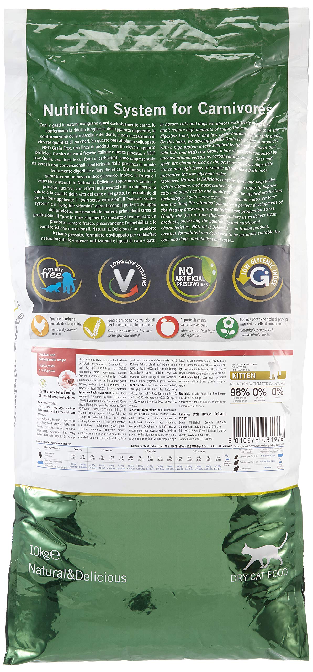 Farmina N&D Prime Pollo Melograno Crocchette Gattino 10kg