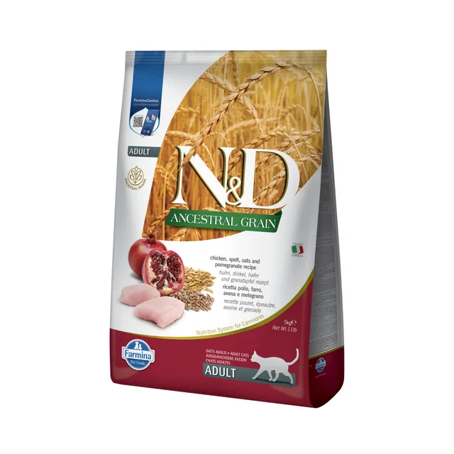 Farmina N&D Ancestral Pollo e Melograno Crocchette Gatto 5 kg