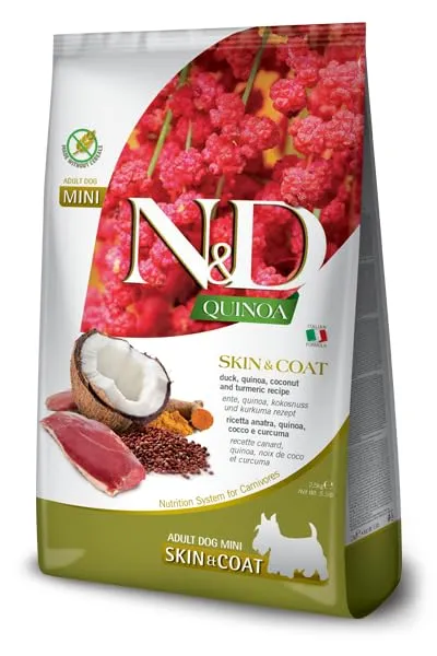 Farmina N&D Quinoa Anatra Curcuma Crocchette Cane Mini 7 kg