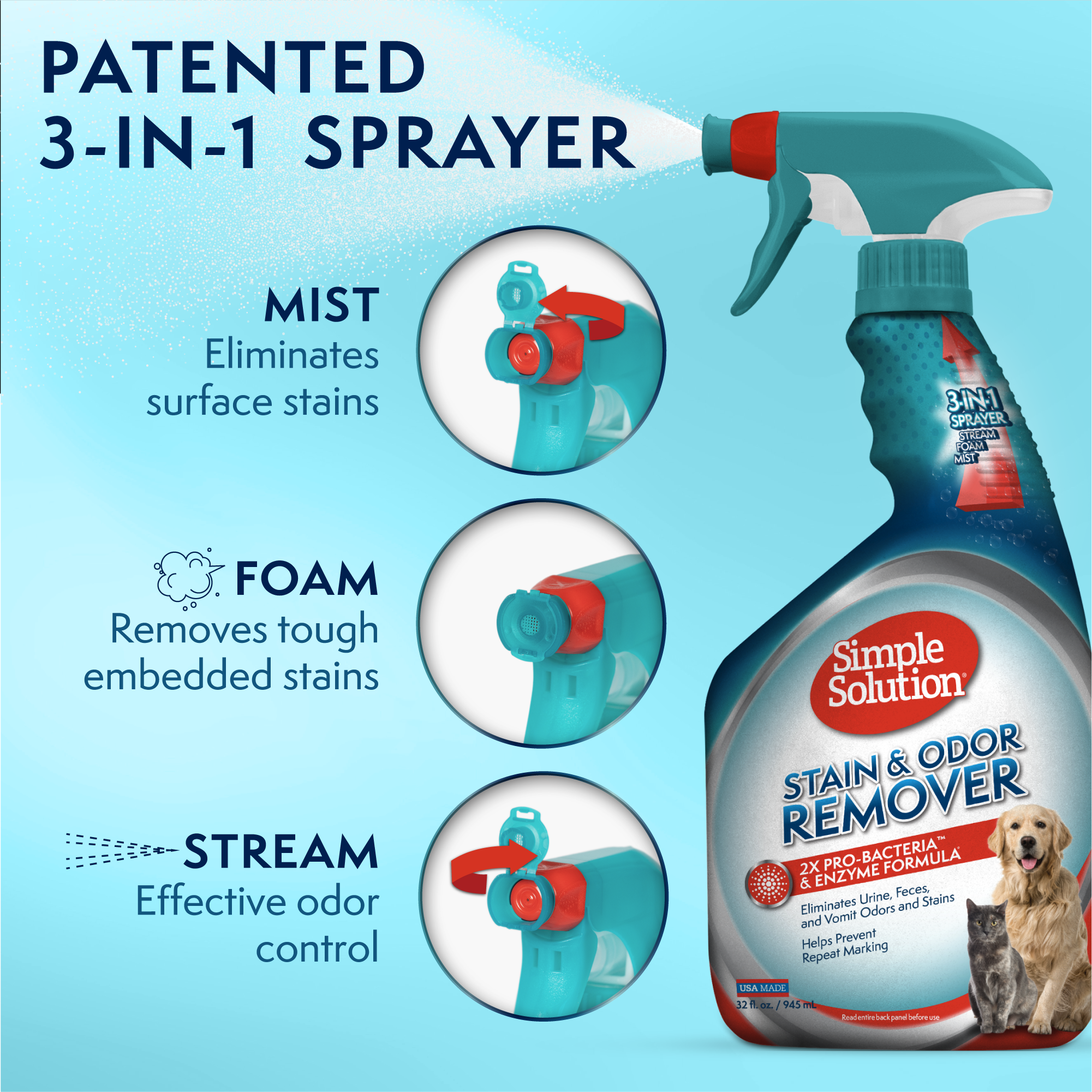 Simple Solution Smacchiatore Animali Original Spray Enzimatico