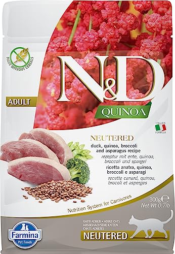 Farmina N&D Quinoa Neutered crocchette gatto anatra 300 g