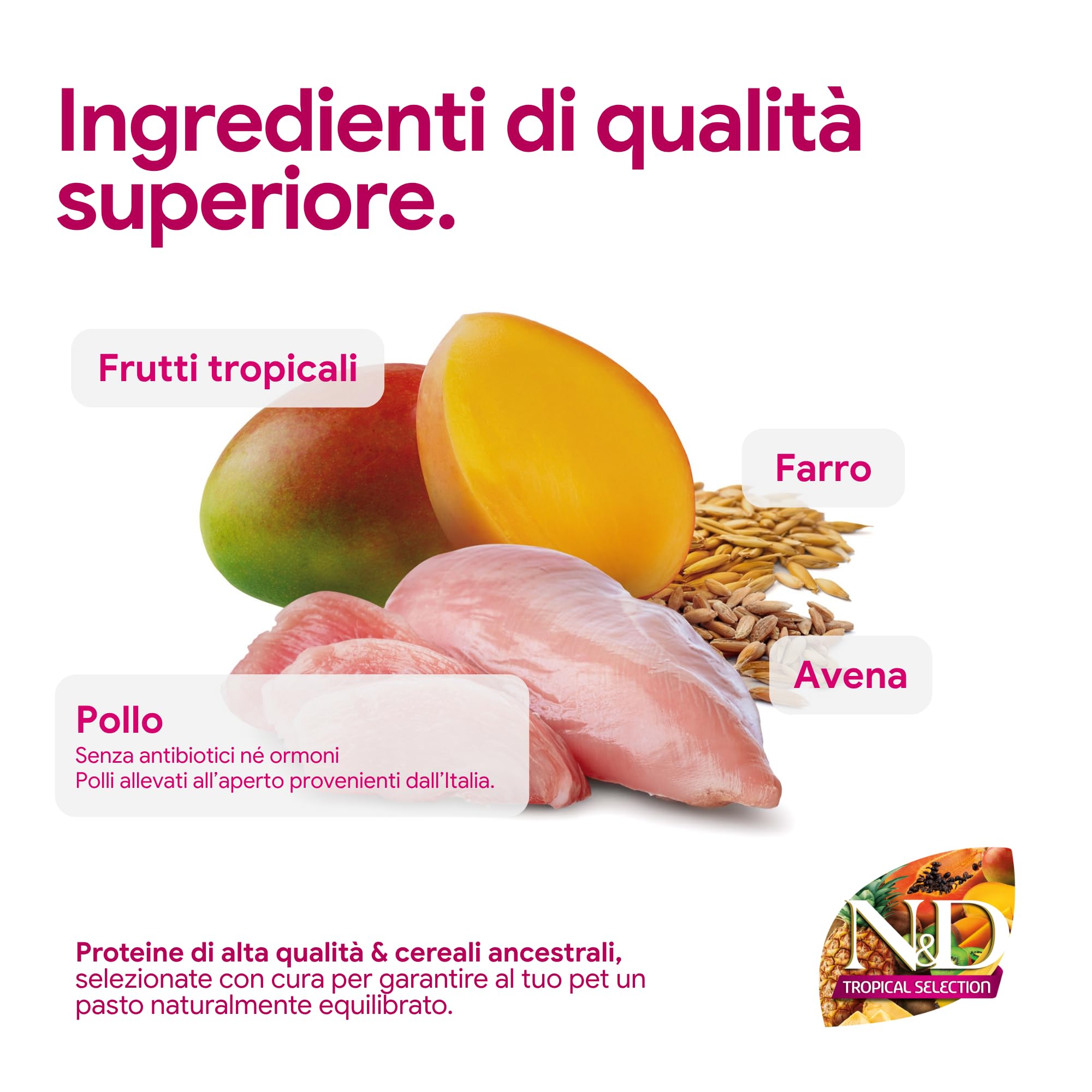 Farmina N&D Tropical Pollo Adult Mini 1,5 kg frutti tropicali