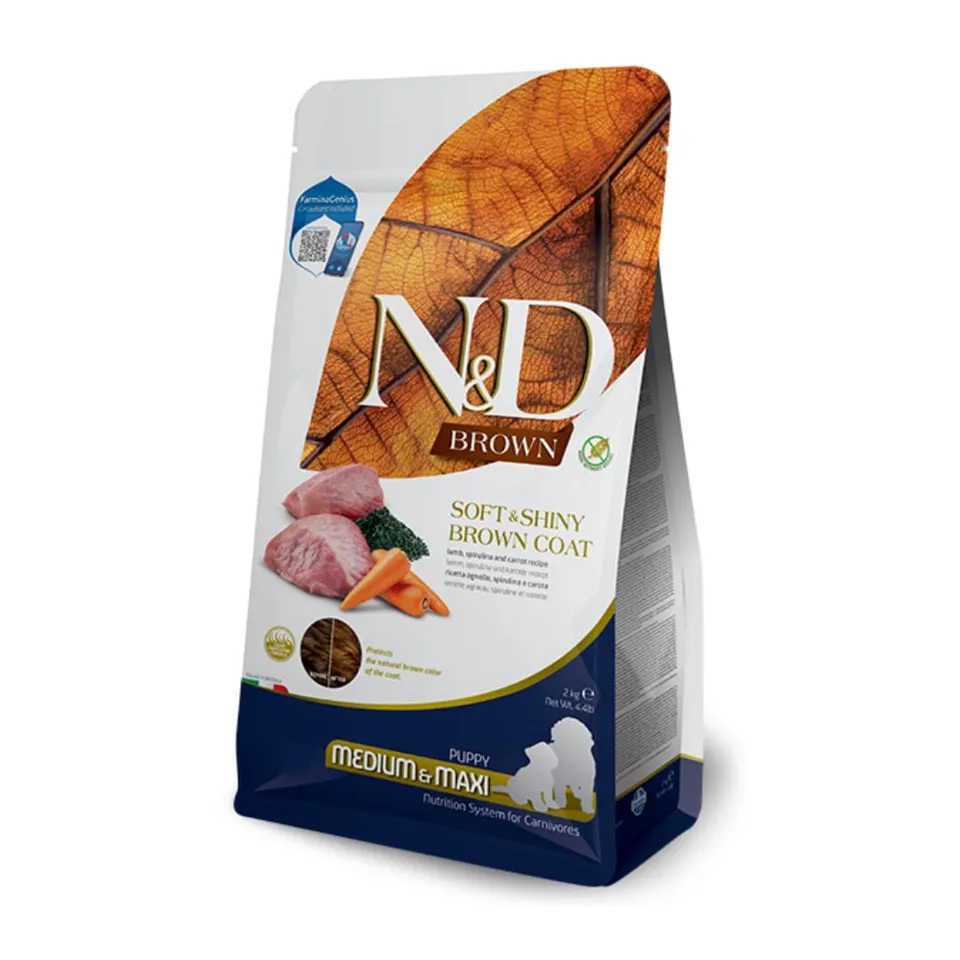 Farmina N&D Brown Agnello crocchette puppy Medium Maxi 2 kg