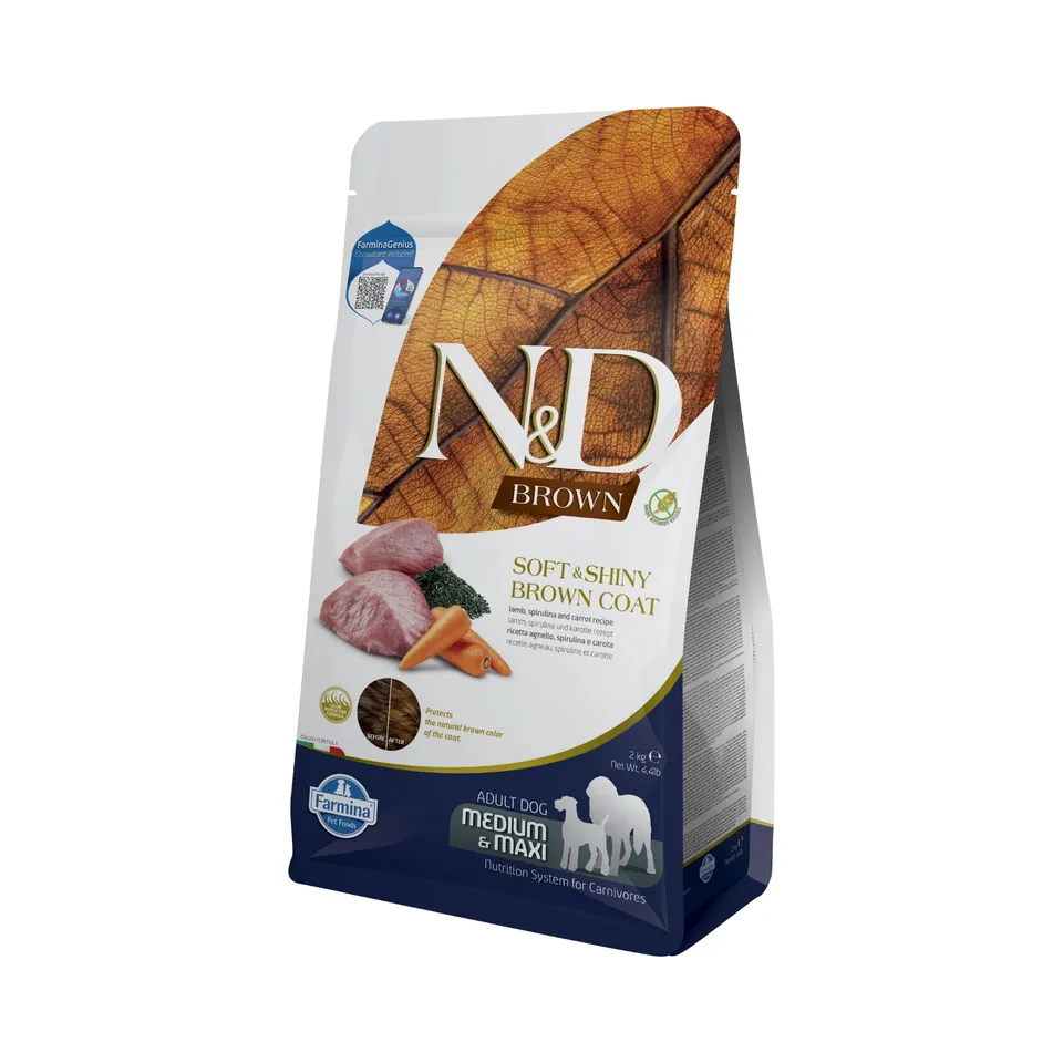 Farmina N&D Brown Agnello Spirulina Crocchette Cane 2kg