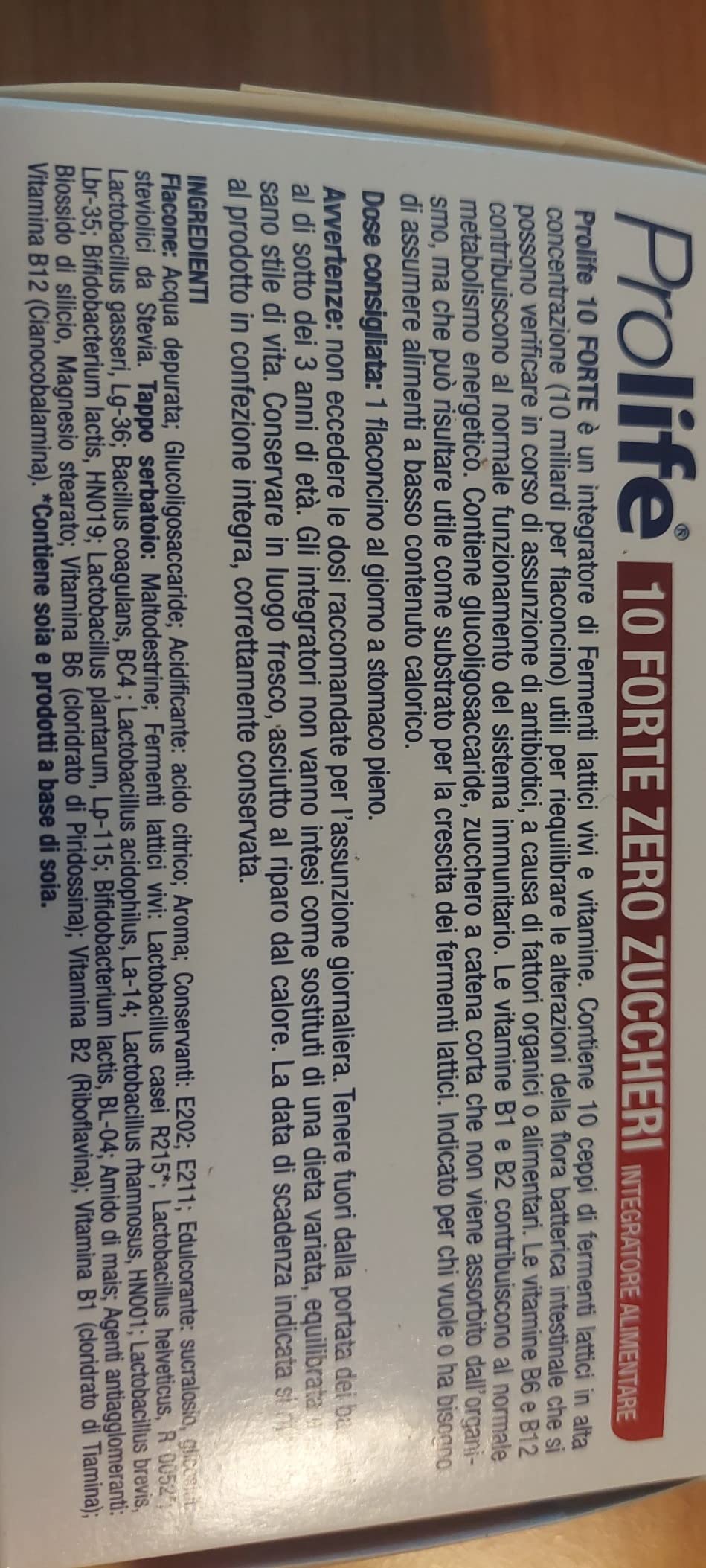 Prolife 10 Forte senza zucchero fermenti lattici 80 ml