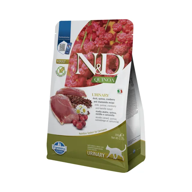 Farmina N&D Quinoa Urinary Anatra Crocchette Gatto 300g
