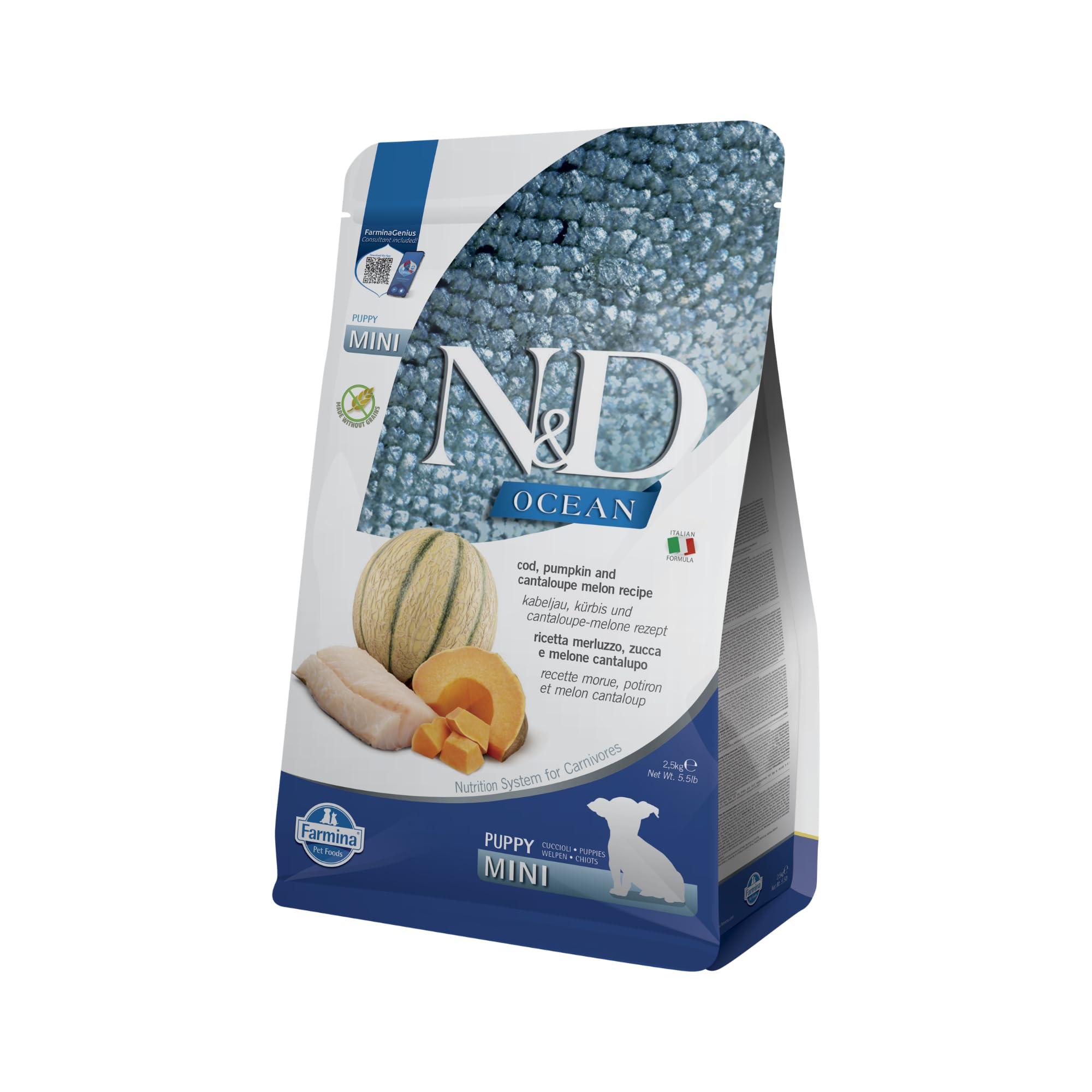 Farmina N&D Ocean Puppy Mini crocchette merluzzo 2,5 kg